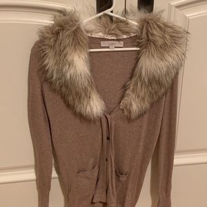 COPY - Fur Collared Cardigan